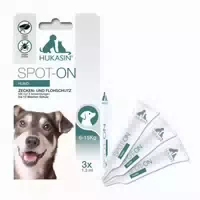 Hukasin Spot On Hund Zecken und Floh Schutz Langanhaltender Zeckenschutz Hund & Flohmittel Hund Bis zu 12 Wochen, für die Gesundheit Ihres Hundes