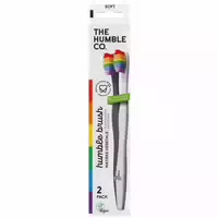 The Humble Co 2 Pflanzliche Weiche Zahnbürsten Farbe: Regenbogen