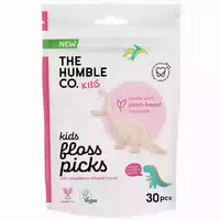 The Humble Co Kids Floss Picks Erdbeere 30 stück