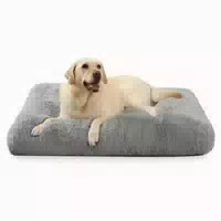 Hundebett 90x60cm Waschbar Plüsch Rutschfest Grau l 90 X B 6 1 st