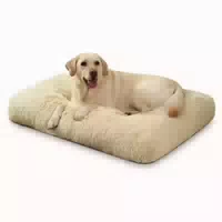 Hundebett Plüsch Waschbar Schattengrau l 105 X B 70 X H 9 cm 1 st