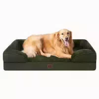 Hundebett Orthopädisches l 112 X B 81 X H 8 cm Dunkelgrün 1 st