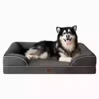 Hundebett Orthopädisches l 132 X B 104 X H 20 cm Dunkel Grau 1 st