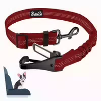 Hundegurt Anschnallgurt Auto Ruckdämpfung 70cm Rot 1 st