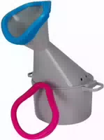 Inhalationstopf Premium Grau, mit 2 Soft Aufsätzen für Mund und Nase