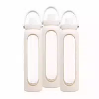 For You Hydroline Glas Trinkflasche Dreierpack