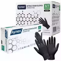 Hynex Nitrilhandschuhe Schwarz 3,5g Puderfrei Einweghandschuhe
