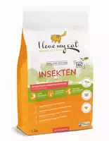 I Love My Cat Sparset Insektenprotein für Katzen Trocken und Nassfutter mit Insekten Jutebeutel