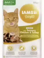 Iams Delights Cat in Sauce mit Leckerem Huhn und Pute