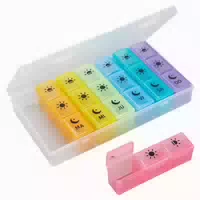 Geekerchip 7 Tage Wochen Pillendose Spanisch 3 Schüsse Große 1 st