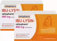 Ibu Lysin Ratiopharm 400 mg 2 X 50 Filmtabletten