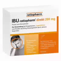 Ibu Ratiopharm Direkt 200 Mg Pulver: Schmerzmittel Für Unterwegs Mit Dem Wirkstoff Ibuprofen, Bei Vielfältigen Schmerzarten, Fieber Und Entzündungen