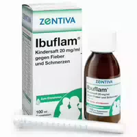 Ibuflam Kindersaft 20 mg ml gegen Fieber und Schmerzen 100 ml Suspension zum Einnehmen
