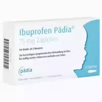 Ibuprofen Pädia 75 mg Zäpfchen 10 st Suppositorien