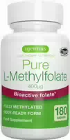 Igennus Folsäure als l Methylfolat Folic Acid 400mcg, Clean Vitamin B9 Tabletten, Mthfr Laborgeprüft
