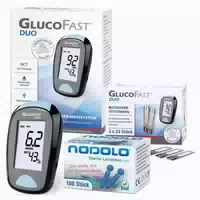 Glucofast Duo Bz Messgerät mg dl 60 Ts 110 Lanzetten 1 st