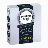 Mister Size «slim 47 49 53 » Anprobierpackung Maßkondome 3 Kondome 3 st