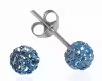 Impala Ohrstecker Kugel 5 mm Light Sapphire
