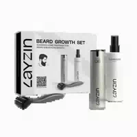Layzin Bartwuchs Microneedling Set – für einen Volleren, Dichteren Bart