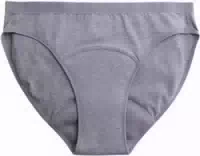 Imse Bikini Periodenslip Medium Flow Grau Xs