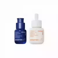 Innisfree Vitamin C Green Tea Enzyme Brightening Serum 30ml 1ea X Retinol Green Tea Pdrn Skin Booster Ampoule 25ml 1ea