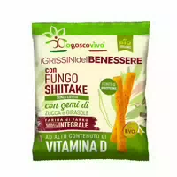 Ioboscovivo Bio Grissini Samen & Shiitake, Hefefrei, Nur mit Vollkorndinkel & Olivenöl