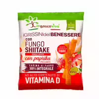 Ioboscovivo Bio Grissini Scharfe Paprika & Shiitake, Hefefrei, Nur mit Vollkorndinkel & Olivenöl