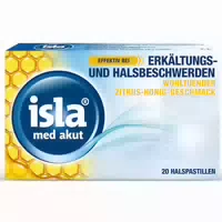 Isla Med Akut Zitrus Honig Halspastillen bei Halsschmerzen und Erkältung