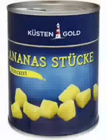 Küstengold Ananas Stücke Gezuckert