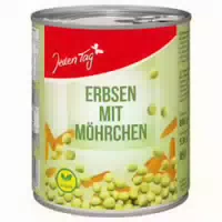 Jeden Tag Erbsen mit Möhrchen