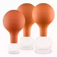 Pulox Schröpfgläser Aus Echtglas Mit Saugball Set Trio Klein In Braun: 25mm, 32mm, 40mm 3 St