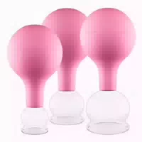 Pulox Schröpfgläser Aus Echtglas Mit Saugball Set Trio Klein In Pink: 25mm, 32mm, 40mm 3 St