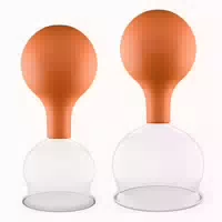 Pulox Schröpfgläser Aus Echtglas Mit Saugball Set Duo Groß In Braun: 52mm, 62mm 2 St