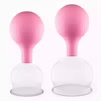Pulox Schröpfgläser Aus Echtglas Mit Saugball Set Duo Groß In Pink: 52mm, 62mm 2 St