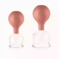 Pulox Schröpfgläser Aus Echtglas Mit Saugball Set Duo Groß In Braun: 52mm, 62mm