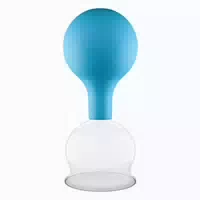 Pulox Schröpfglas Aus Echtglas Mit Saugball 25mm In Blau 1 St