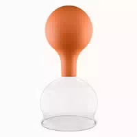 Pulox Schröpfglas aus Echtglas mit Saugball 52mm in Braun 1 st