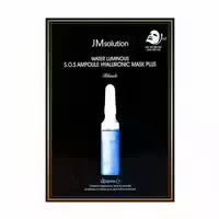 Jmsolution Water Luminous S O S Ampoule Hyaluronic Mask Black 10pcs