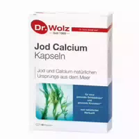Dr Wolz Jod Calcium Kapseln, 60 Kapseln, Jod Und Calcium Natürlichen Ursprungs Aus Dem Meer, Gesunde Schilddrüse Und Gesunde Knochen