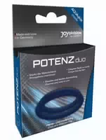 Joydivision Potenzduo Blau, Größe S, Penisring aus Medizinischem Silikon, Potenzring