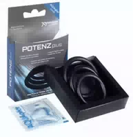 Joydivision Potenzplus Schwarz, Penisringe aus Medizinischem Silikon Potenzring Toys, 3er Set S m