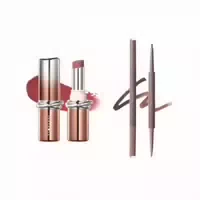 Judydoll Pdrn Stay Shine Lipstick 3g 102 Effortless Nude 1ea & Dual Ended Gel Eyeliner Pencil 0 12g 02 Caramel