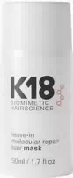 K18 Leave In Molecular Repair Hair Mask Pflege Für Geschädigtes Haar Reisegröße 50ml