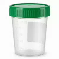 Kaiser Cares Urinbecher 125 ml mit Grünem Schraubdeckel