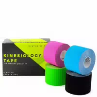 Kalahari 4 Rollen Kinesiologie Tape Ebook Anwendungen, Set Professionelles Physio Kinesiotapes