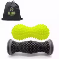 Kalahari Set Faszienrolle Fuß, Duo Igelball Ebook, Linderung des Fußgewölbes und Plantarfasziitis