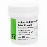 Kalium Bichromicum D12 Adler Pharma Nr 27, Tablette 400 st Tabletten