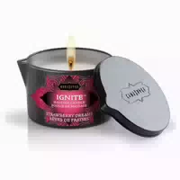 Kamasutra Cosmetics Massagekerze mit Erdbeer Aroma 170 g