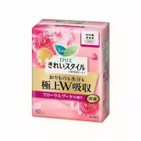 Kao Laurier Kirei Style Panty Liner Superb W Absorption 14cm 62pcs Floral Bouquet Scent