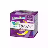 Kao Laurier Slim Guard Heavy Night Use With Wings 30cm 15pcs Fragrance Free